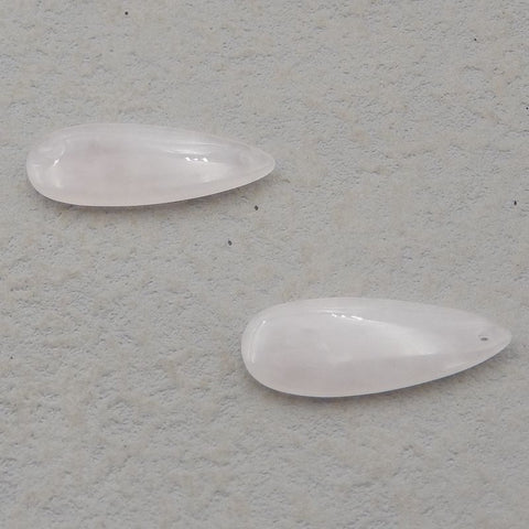 Natural Rose Quartz Earring Beads 29*11*4mm, 4.2g