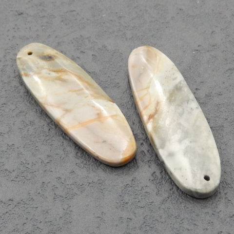 Natural Picasso Jasper Earring Beads 37x12x4mm, 7.8g