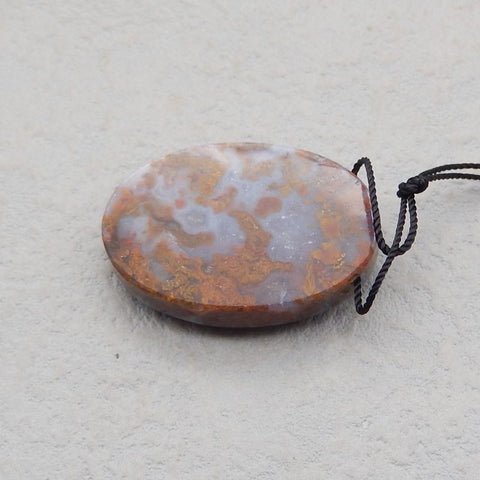 Natural Ocean Jasper Carved lady Pendant Bead 31*22*8mm, 9.4g