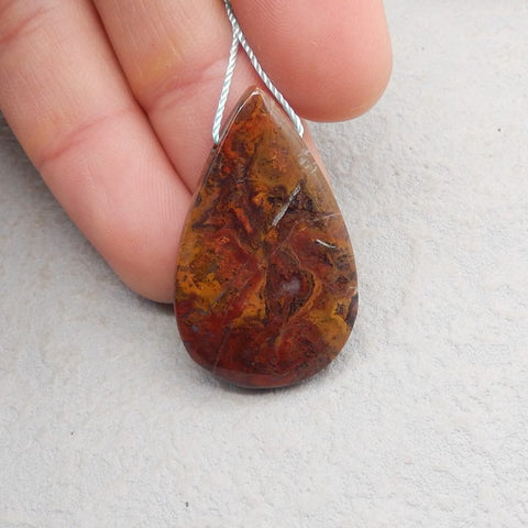 Natural Ocean Jasper Pendant Bead 39*23*7mm, 9.2g