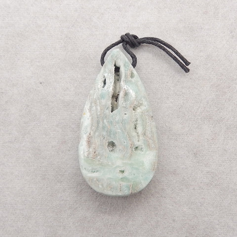 Nugget (Rough Sides) Natural Hemimorphite Gemstone Pendant Bead