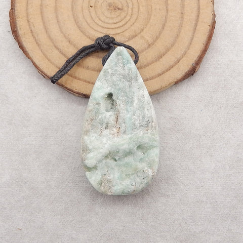 Nugget (Rough Sides) Natural Hemimorphite Gemstone Pendant Bead