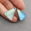 Natural Labradorite Earring Beads 25*21*5mm, 6.8g