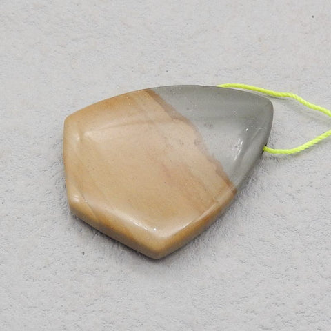 Natural Landscape Jasper Pendant Bead 43*33*7mm, 15.3g