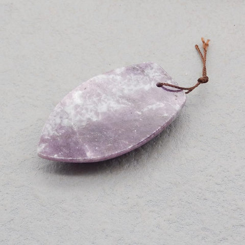 Natural Purple Jasper Pendant Bead 49*30*10mm, 21g