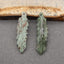 Natural Green Opal Carved leaf Earring Beads 39*11*4mm, 4.7g