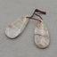 Cabochon d'agate naturelle, cabochon de pierres précieuses Crazy Lace Rosetta Stone, 43x20x4mm, 6.5g