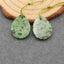 Boucles d'oreilles en rubis naturel et pierres précieuses de zoïsite, 20x15x3 mm, 4,2 g