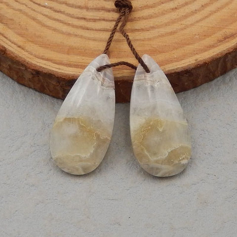 Natural Crazy Lace Agate Earring Beads 28x12x4mm, 4.3g