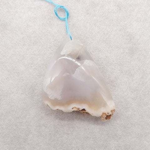 Natural Drusy Blue Lace Agate Pendant Bead