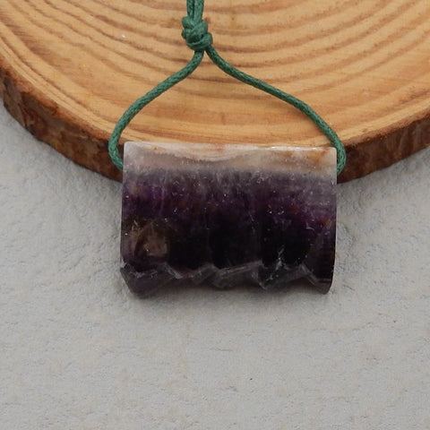 Natural Amethyst Pendant Bead 21*30*6mm, 8.7g