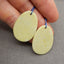 Serpentine Simple Carvings Oval Earrings Stone 一对，用于制作耳环的石头，35x25x2mm，7.9g