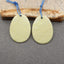 Serpentine Simple Carvings Oval Earrings Stone 一对，用于制作耳环的石头，25x18x2.5mm，4.4g