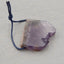 Natural Amethyst Pendant Bead 25*25*6mm, 7.9g