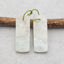 Paire de boucles d'oreilles rectangulaires percées en hémimorphite naturelle, 33x13x3 mm, 7,7 g