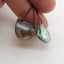 Natural Labradorite Earring Beads 16*17*4mm, 4.0g