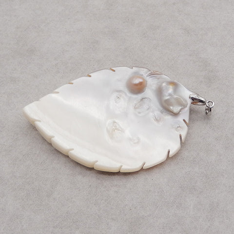 Natural M.O.P (Mother Of Pearl) Gemstone Pendant Bead