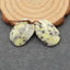 Natural Serpentine Earring Beads 23x16x4mm, 5.5g