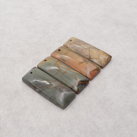 4 PCS Natural Multi-Color Picasso Jasper Gemstone Pendant Bead