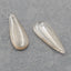 Natural White Quartz Earring Beads 35x13x4mm, 5.6g