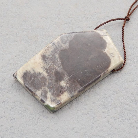 Natural Mushroom Jasper Pendant Bead 48*29*6mm, 46.3g