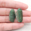 2 PCS Nugget (Rough Sides) Natural Green Chalcedony Gemstone ,28x14x4mm, 7g