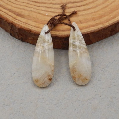 Natural Crazy Lace Agate Teardrop Boucles d'oreilles Stone Pair, pierre pour la fabrication de boucles d'oreilles, 29x10x5mm, 4.3g