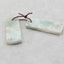 Paire de boucles d'oreilles rectangulaires percées en hémimorphite naturelle, 33x13x3 mm, 7,7 g