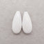 New Natural Stone White Agate Teardrop Earring Beads, Jewelry DIY Making, White Stone Earrings, 29x13x7mm,7g