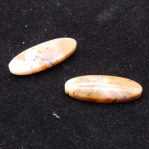 Natural Pink Opal Cabochons Paired 25x9x4mm, 3.2g