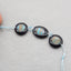 3 PCS Intarsia Of Obsidian And Malachite Pendant Beads 18*14*5mm, 15*15*5mm