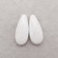 New Natural Stone White Agate Teardrop Earring Beads, Jewelry DIY Making, White Stone Earrings, 29x13x7mm,7g