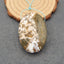 Natural Ocean Jasper Pendant Bead 45x30x12mm, 27g