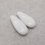 New Natural Stone White Agate Teardrop Earring Beads, Jewelry DIY Making, White Stone Earrings, 29x13x7mm,7g