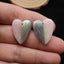 Intarsia of Pink Opal and Labradorite Earring Beads 25X21X5mm, 7.4g