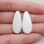 New Natural Stone White Agate Teardrop Earring Beads, Jewelry DIY Making, White Stone Earrings, 29x13x7mm,7g