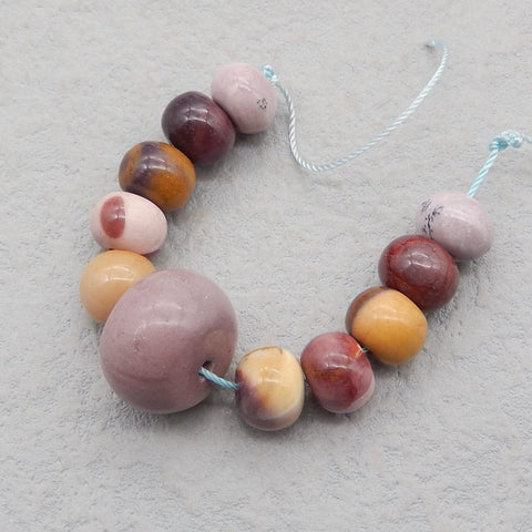 11 PCS Natural Mookaite Jasper Pendant Beads 12*18*18mm, 7*7*10mm, 17.2g