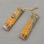 Natural BumbleBee Jasper Earring Beads 30-45mm, long rectangle