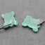 Natural Chrysocolla Earring Beads 22x18x3mm, 5.6g