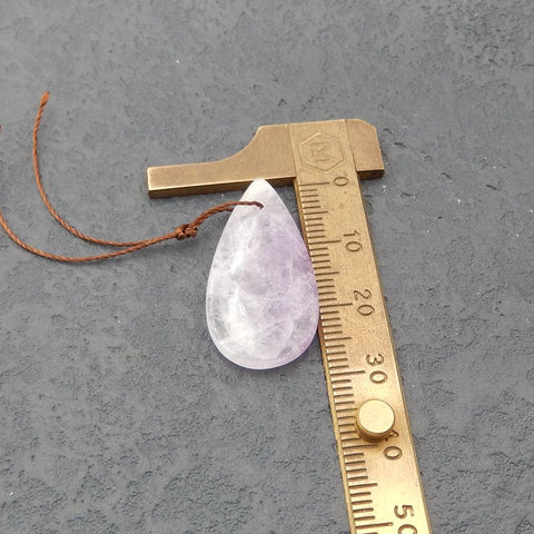 New Natural Stone Amethyst Teardrop Earring Beads, Drilled Earrings For Jewelry DIY Making,Purple Stone Earrings