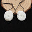 Natural White Geode Quartz Druzy Earring Beads 20X18X6mm, 7.1g