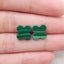 Malachite Four Leaves, Malachite Cabochon Beads,DIY Jewelry Making, 11x2mm,1.6g