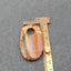 Natural Red Creek Jasper Pendant Bead 50x31x7mm, 16.2g