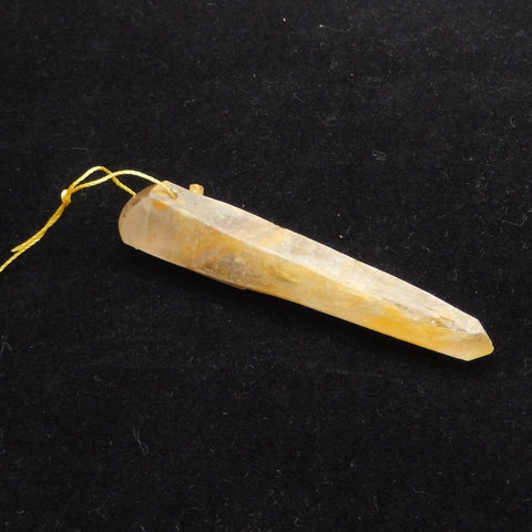 Natural Quartz Pendant Bead 72*18*15mm, 25.7g