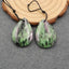 Natural Ruby And Zoisite Earring Beads 25x18x5mm, 8.9g