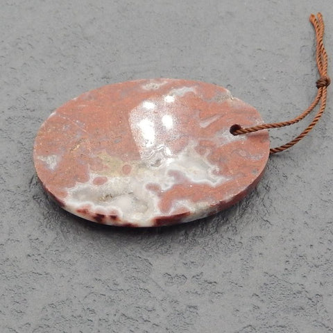 Natural Mexico Agate Pendant Bead 40x30x5mm, 12.2g