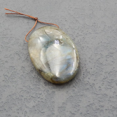 Perle pendentif en labradorite, 36 x 24 x 7 mm, 11,3 g