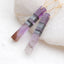 Intarsia of Amethyst, Obsidian And Hematite Earring Beads 38X5mm, 5.4g