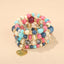 BITEFU Bohemian ethnic style retro fashion multi-layer bracelet crystal peach heart beaded ladies hand jewelry necklace