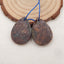 Natural Frog Eye Jasper Earring Beads 25x18x4mm, 5.4g